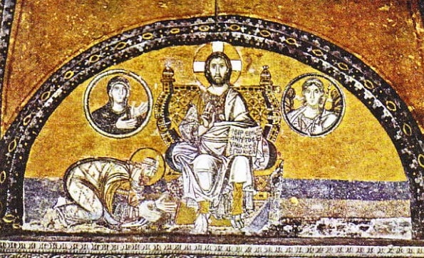 Iisus pantocrator si imparatul Leon al VI-lea