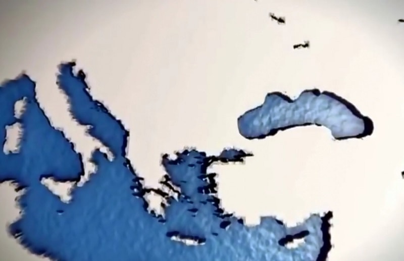 Harta cu Marea Neagra de pe vremea cand era un lac cu apa dulce