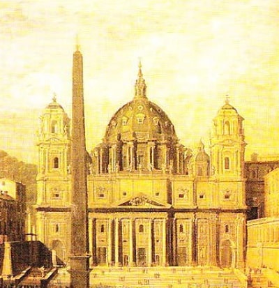 Catedrala Sfantul Petru cea mai mare constructie catolica din Vatican la care au lucrat toti arhitectii vremii