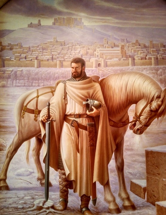 Cidul alături de al său cal credincios