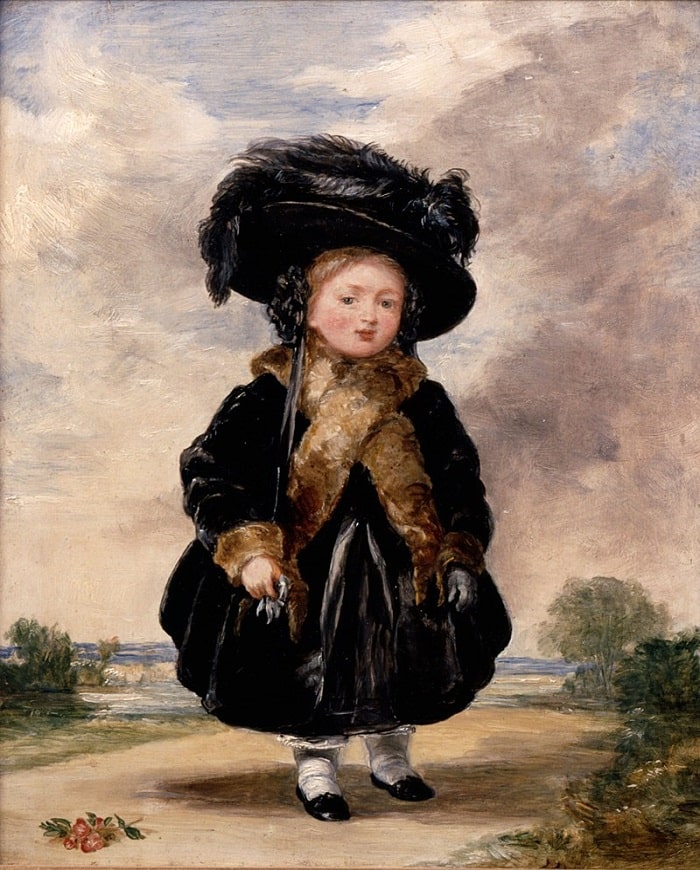 Regina Victoria in copilarie (tablou de Stephen Poyntz Denning - 1823)