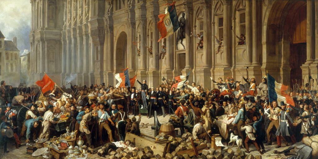 Revolutia Franceza - lupte in fata Palatului Versailles